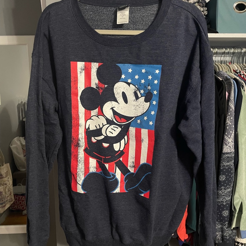 Disney Heather Navy Americana Sweatshirt